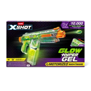 X-SHOT HYPER GEL GLOW IN THE DARK MOTORISED NIGHTMARE 10000