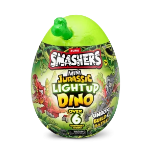 SMASHERS MINI EGG JURASSIC LIGHT UP DINO +6 SURPRISES