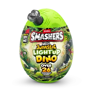 SMASHERS MEGA EGG JURASSIC LIGHT UP DINO +26 SURPRISES