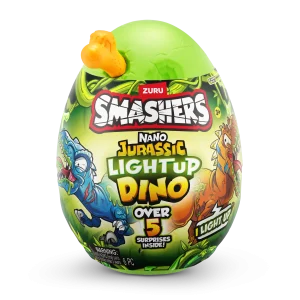 SMASHERS NANO EGG JURASSIC LIGHT UP DINO +5 SURPRISES