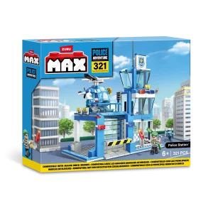 MAX CITY BOX PLAYSET POLICE STATION 321 PIECES