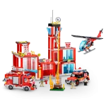 83165-MAX-MAX CITY INT -SERIES 1-976PCS-BRICK BOX PLAYSET FIRE STATION-CLOSE BOX-13-01 拷贝
