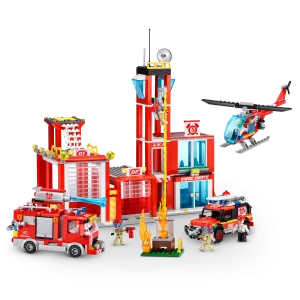 MAX CITY BOX PLAYSET FIRE STATION 976 PIECES